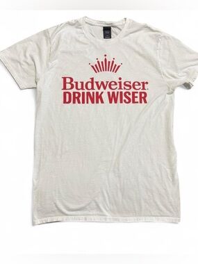 Hanes | Budweiser “Drink Wiser” Graphic Tee Red/White Size M
